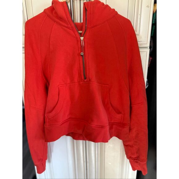 Lululemon Women's Scuba Half Zip Oversized Hoodie Orange Size M/L - Picture 8 of 9
